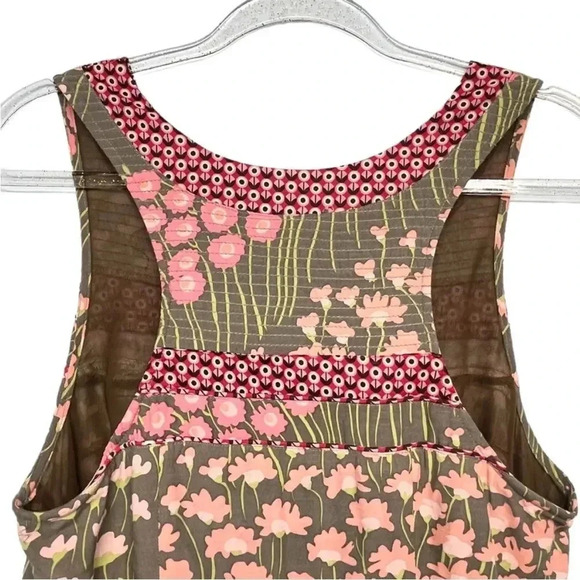 Free People Pretty Young Thing Patchwork Shift Lined Dress Size 4 - Picture 4 of 8